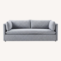 West Elm Shelter Light Gray Fabric 2 Seater Sofa