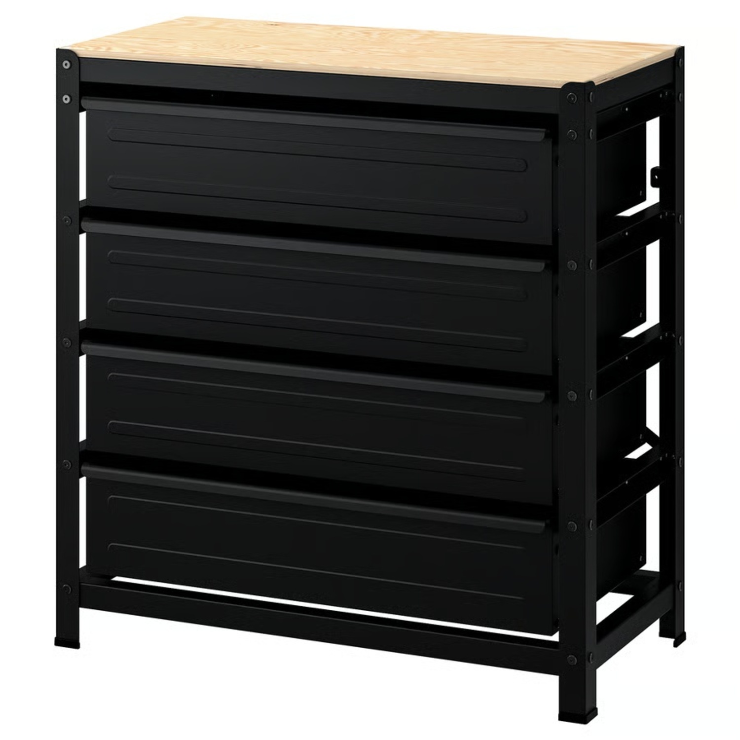 IKEA Bror Black Metal Dresser - image-5
