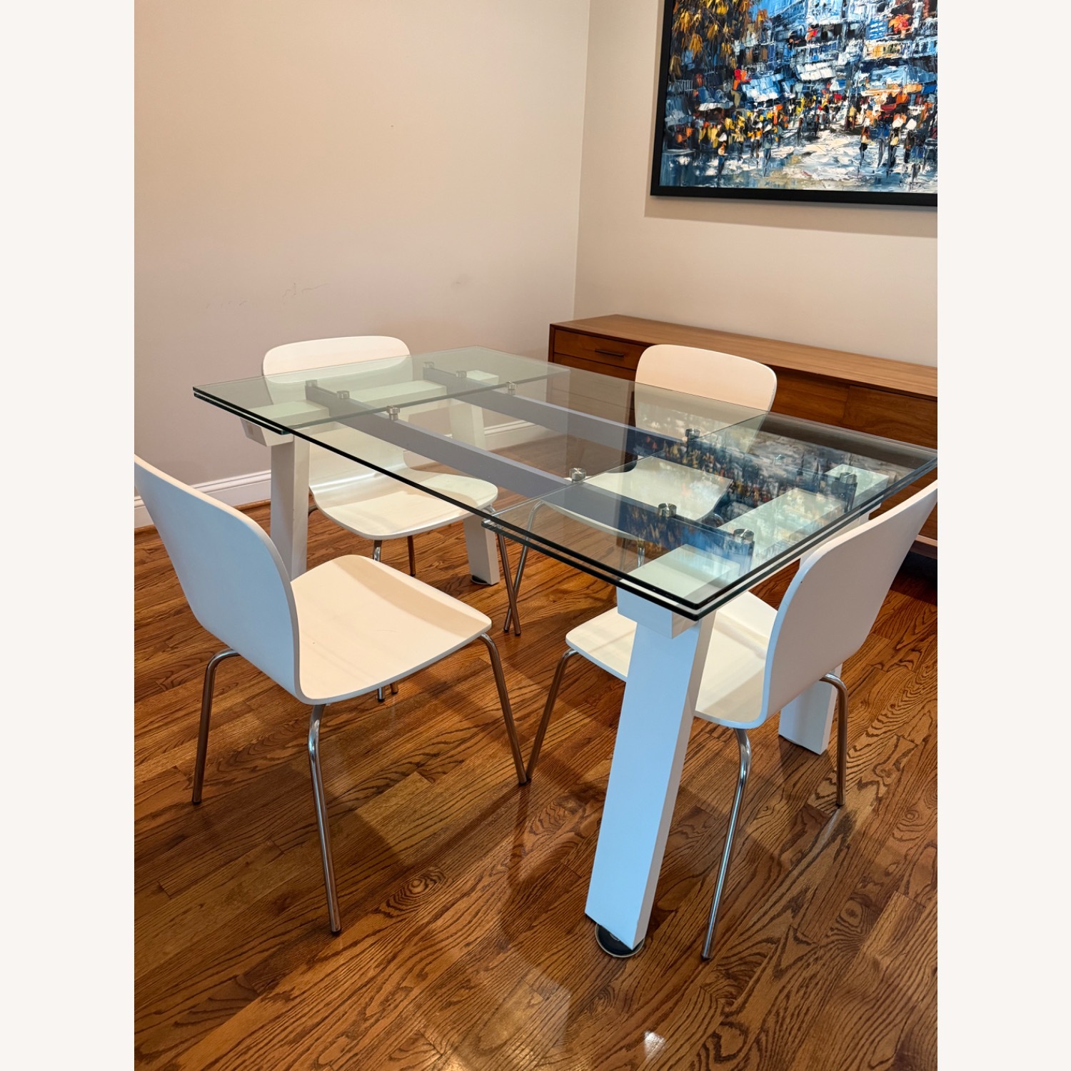 Calligaris White Glass Dining Table - image-1