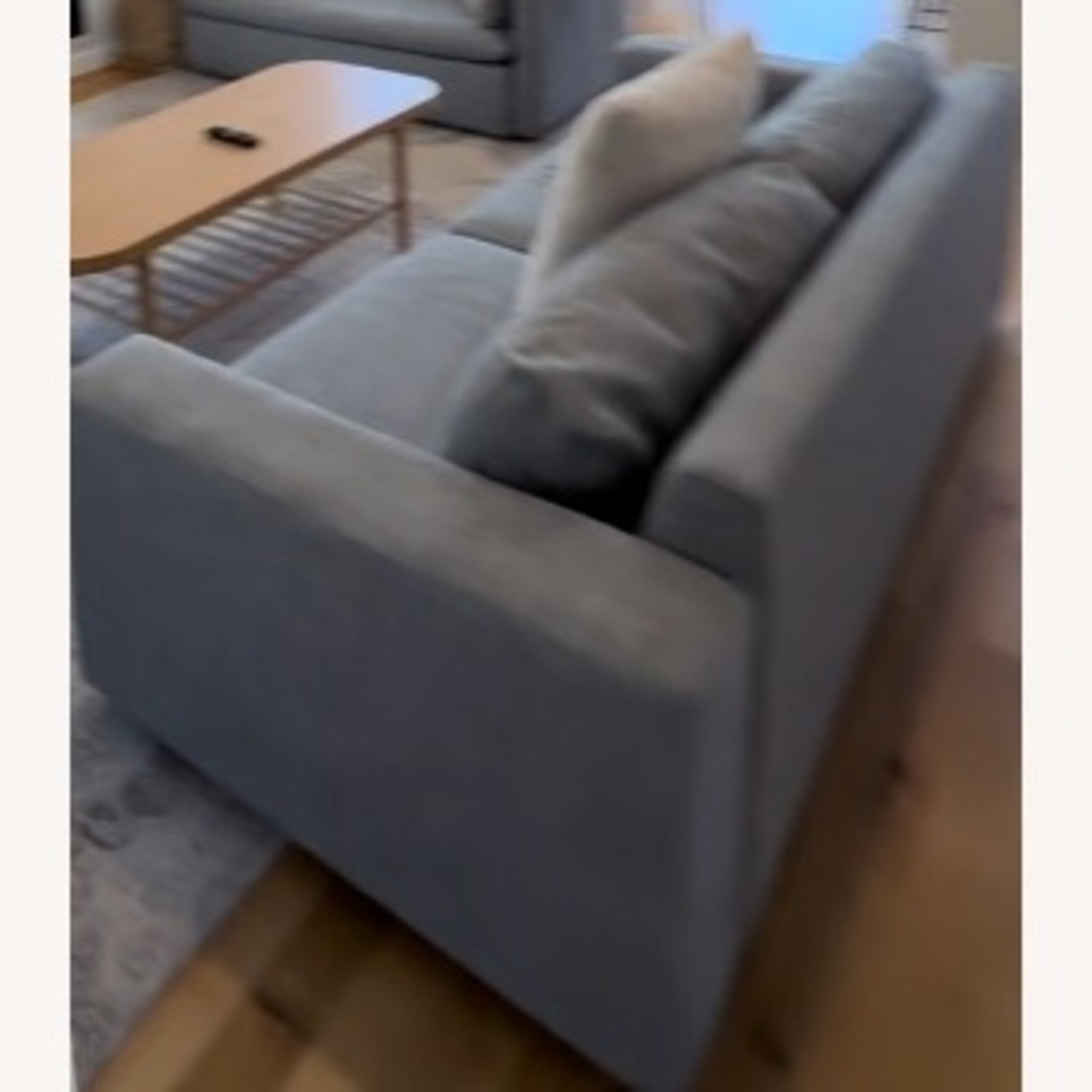 West Elm Harris Light Gray Fabric 2 Seater Sofa - image-3