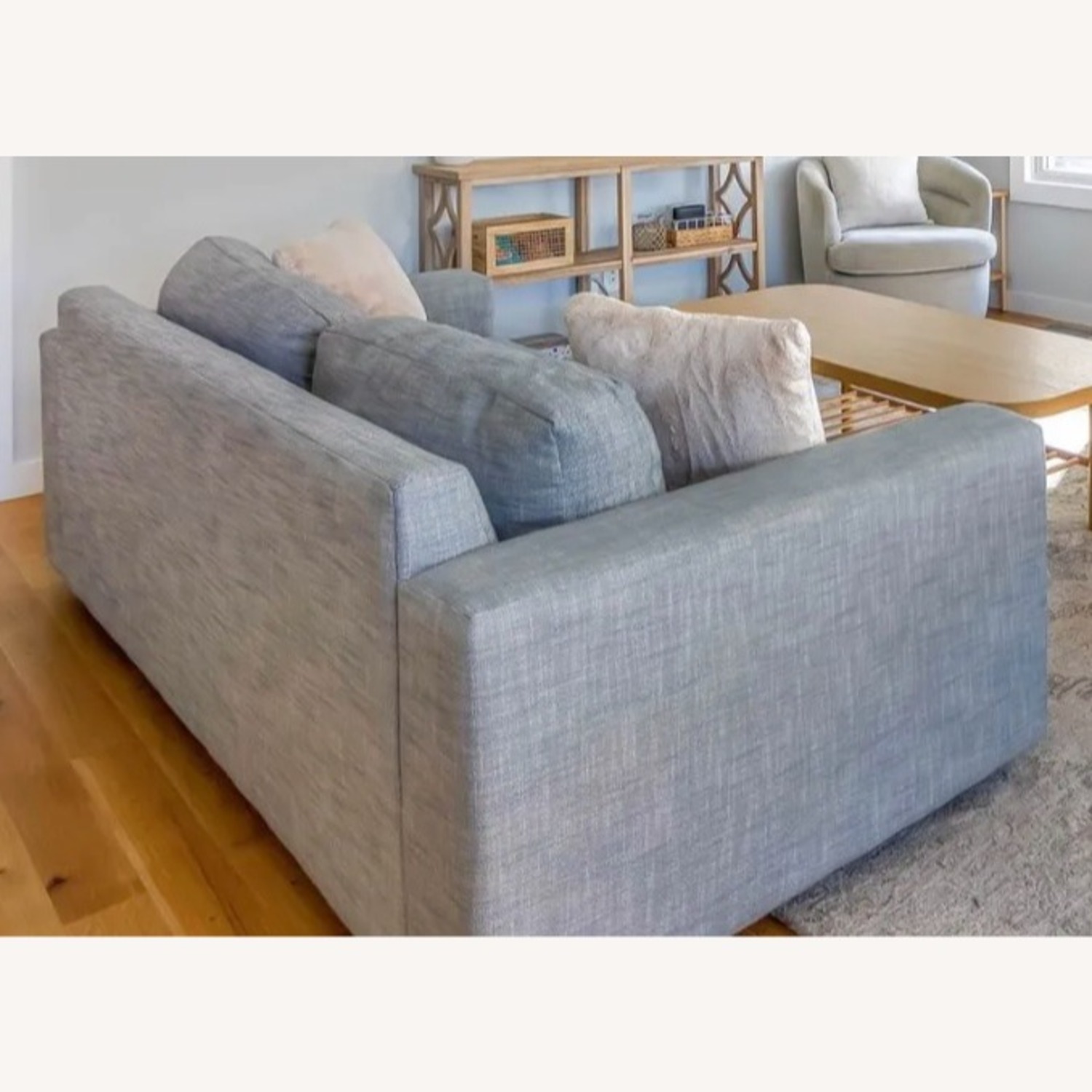 West Elm Harris Light Gray Fabric 2 Seater Sofa - image-2