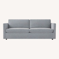 West Elm Harris Light Gray Fabric 2 Seater Sofa