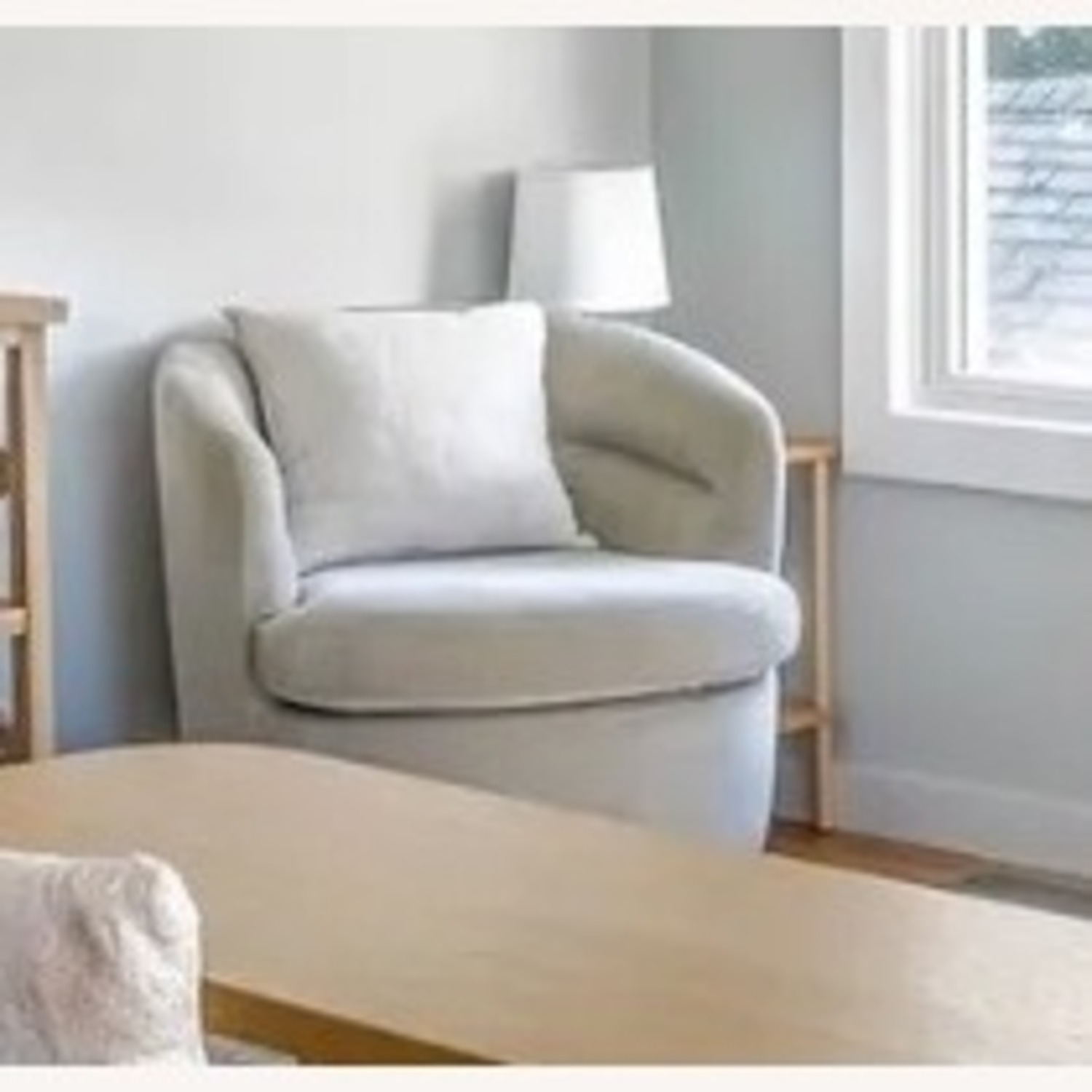 West Elm Viv Natural Fabric Accent Chair - image-3