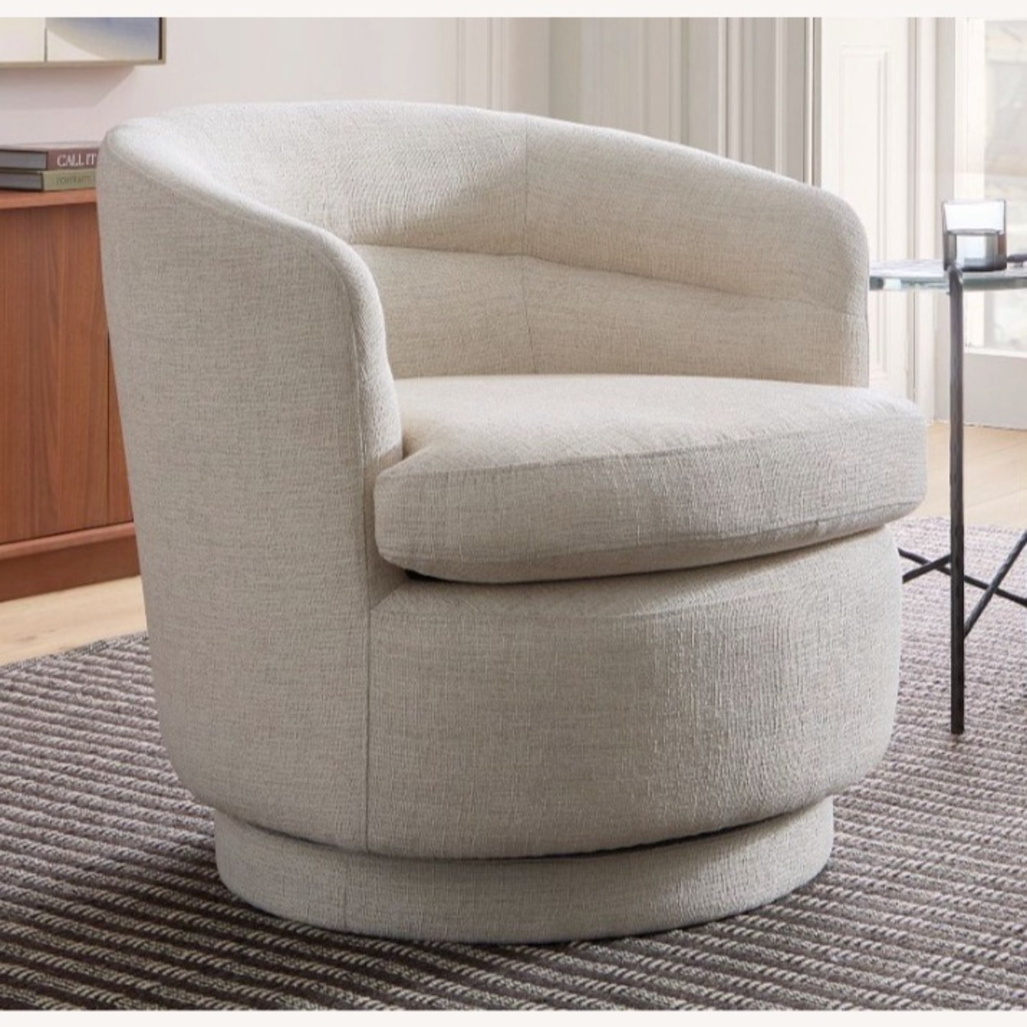 West Elm Viv Natural Fabric Accent Chair - image-2