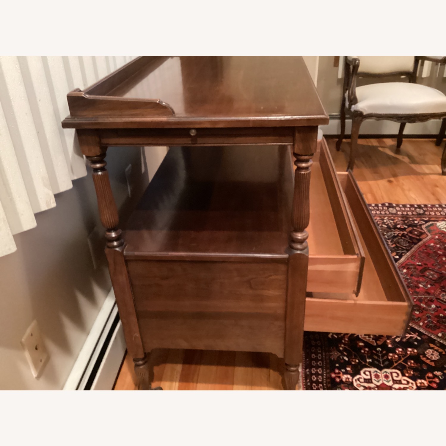 Ethan Allen Dark Brown Wood Sideboard - image-1