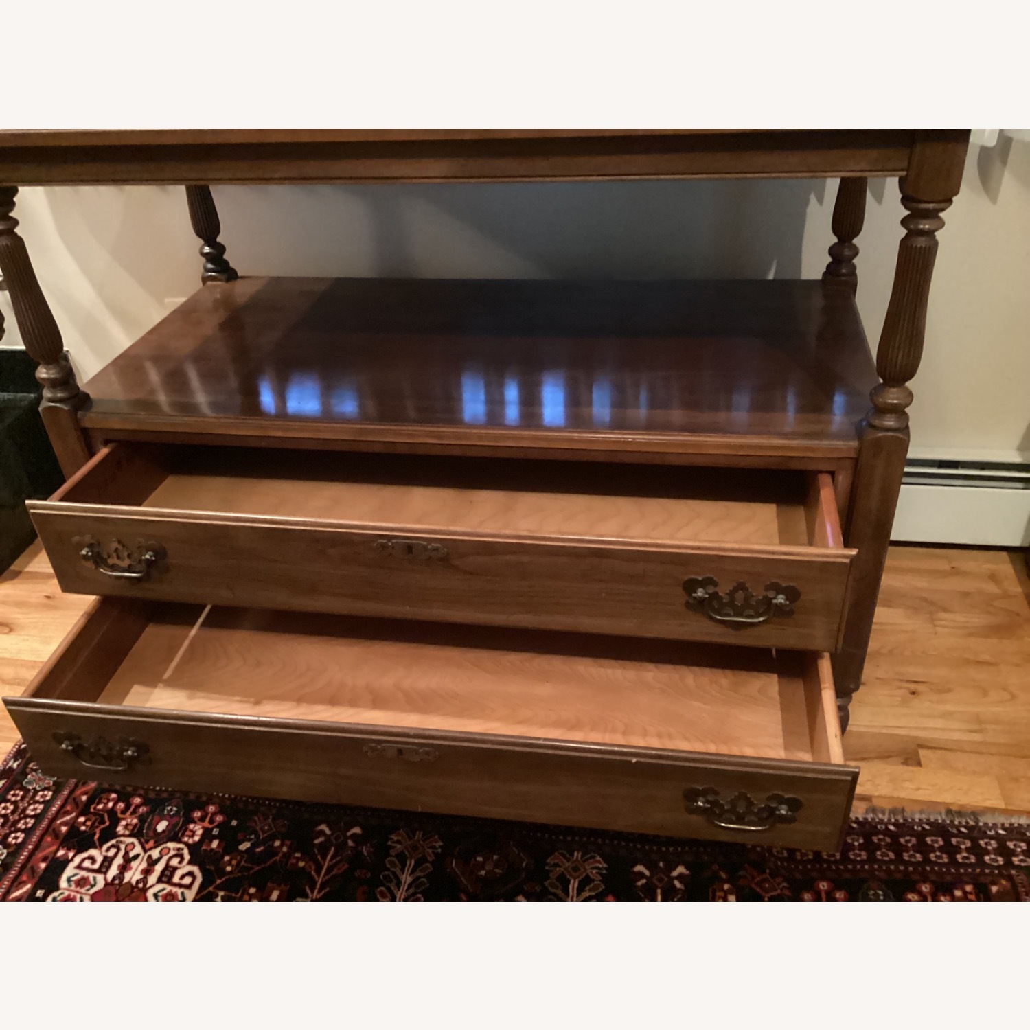 Ethan Allen Dark Brown Wood Sideboard - image-2