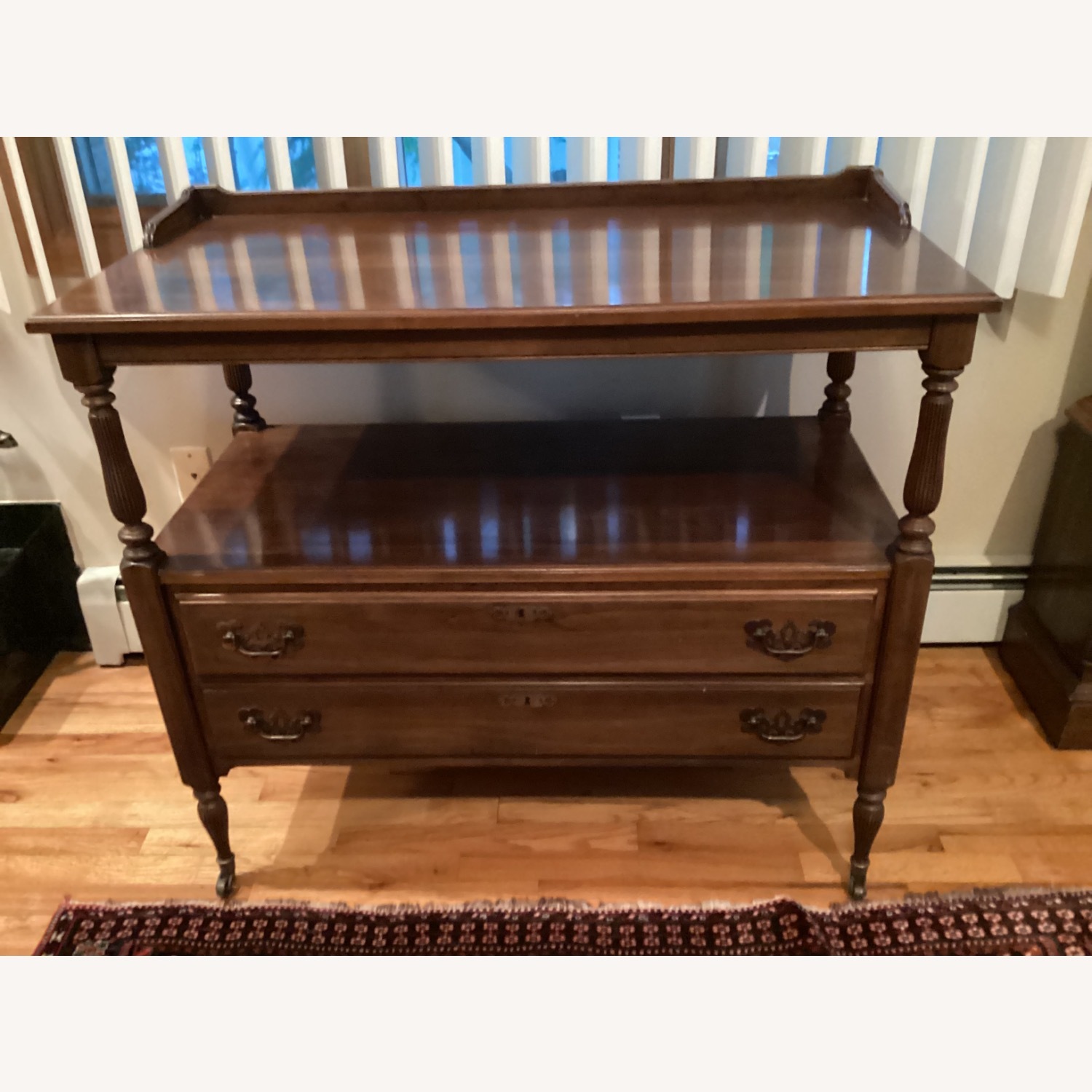 Ethan Allen Dark Brown Wood Sideboard - image-3
