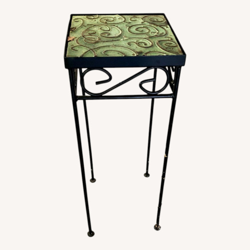 Used Vintage/Antique Green Ceramic Coffee Table for sale on AptDeco