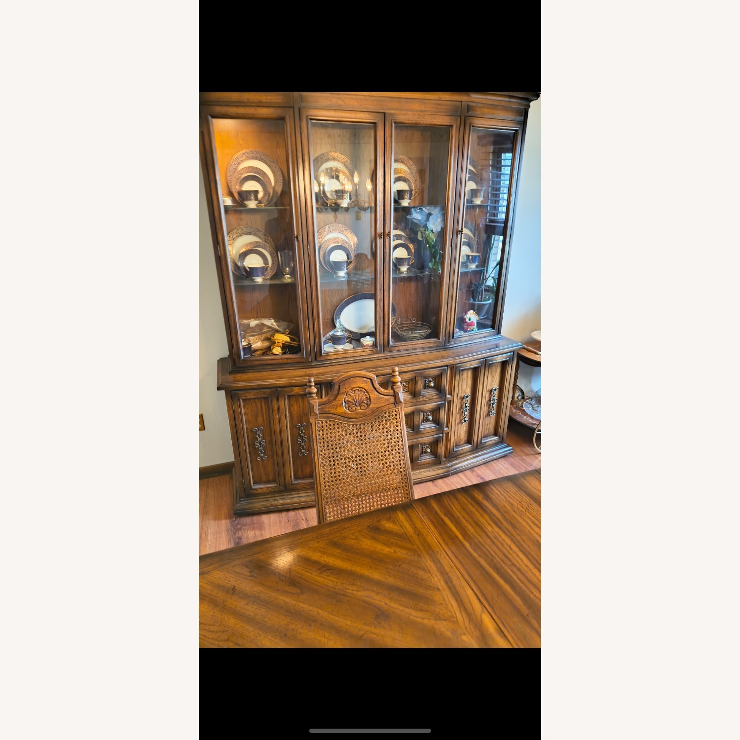 Vintage Lighted China Cabinet - image-3