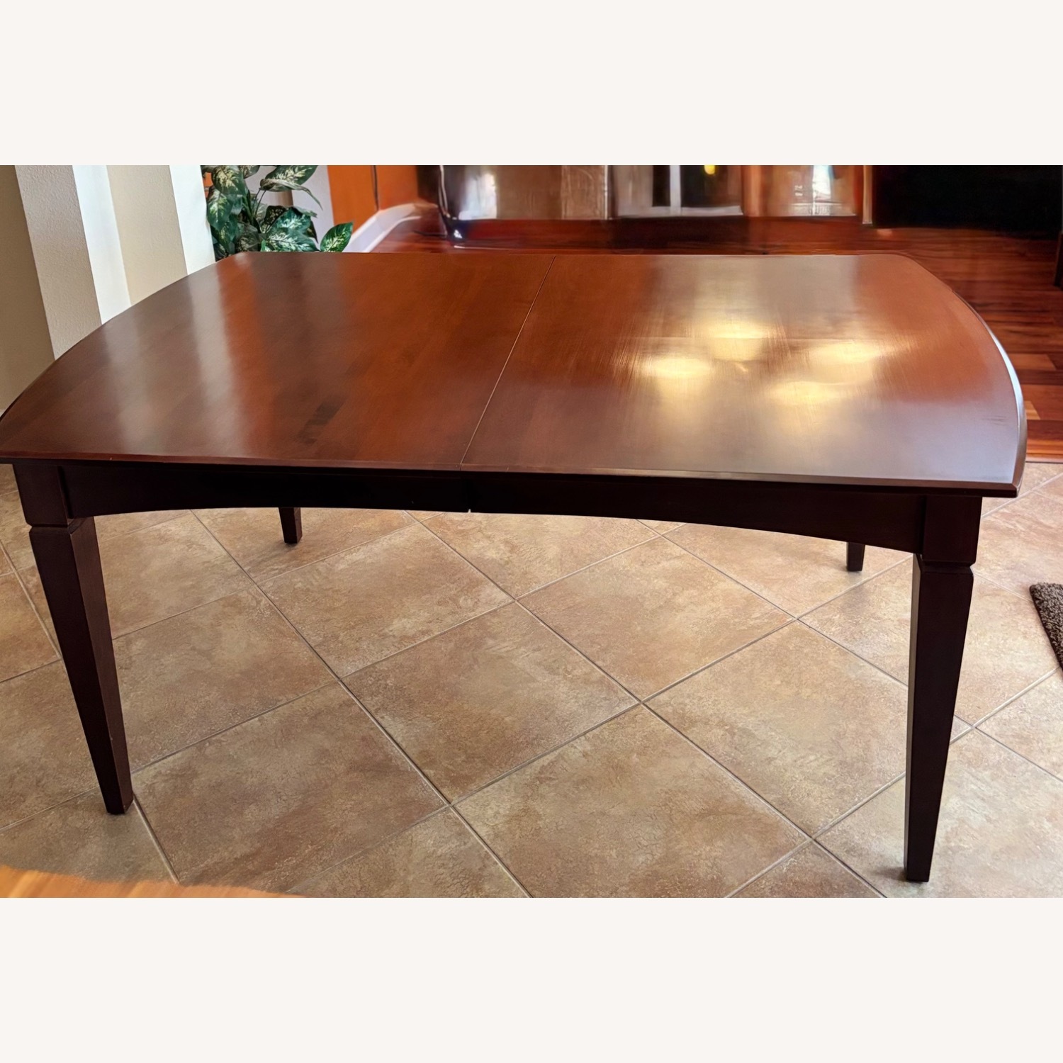 Dark Brown Wood Dining Table - image-2