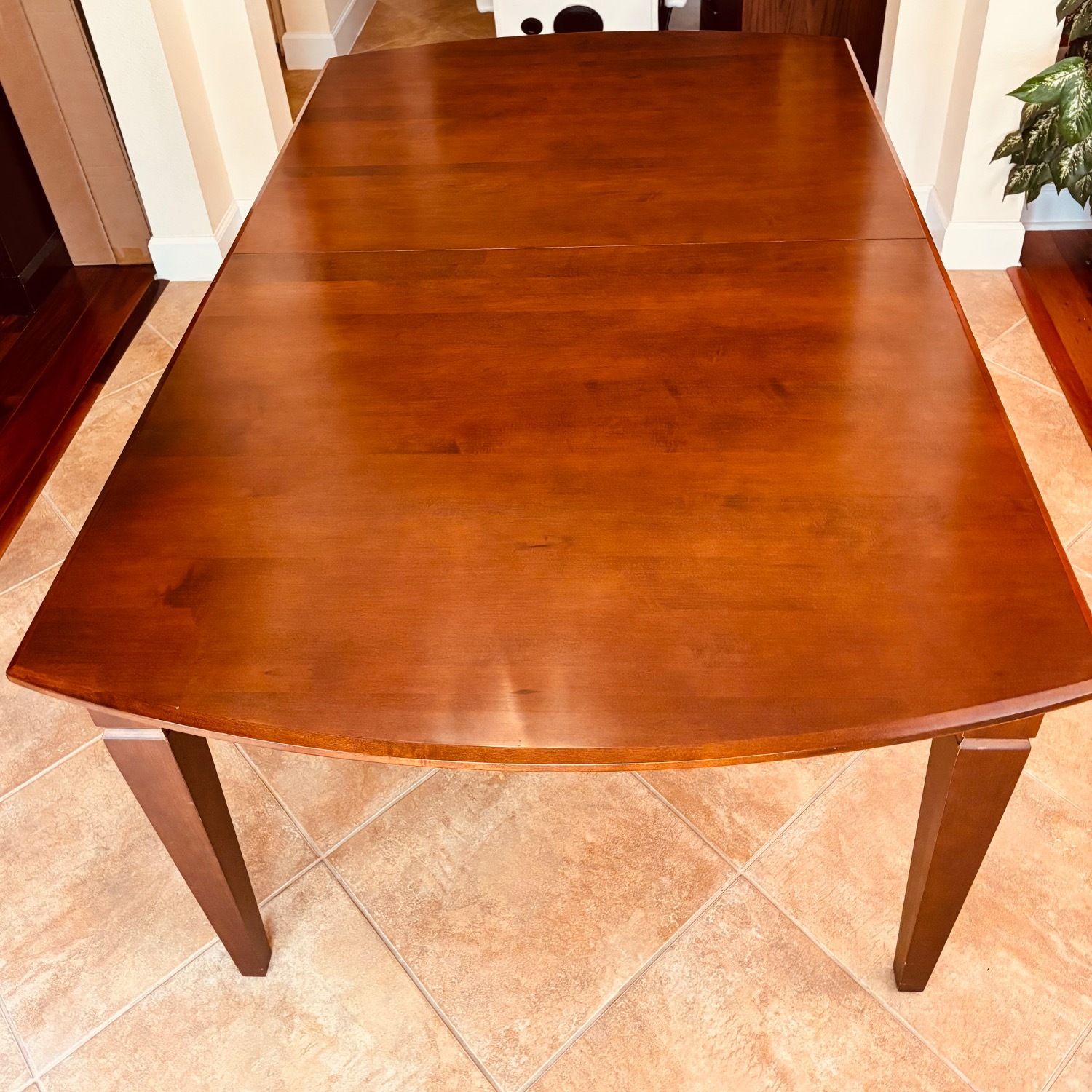 Dark Brown Wood Dining Table - image-1