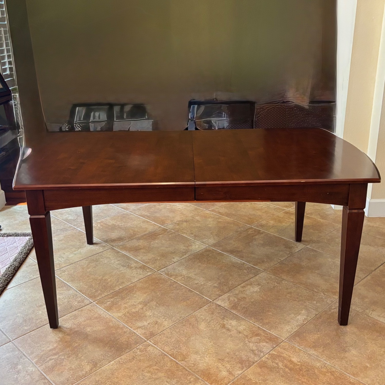 Dark Brown Wood Dining Table - image-3