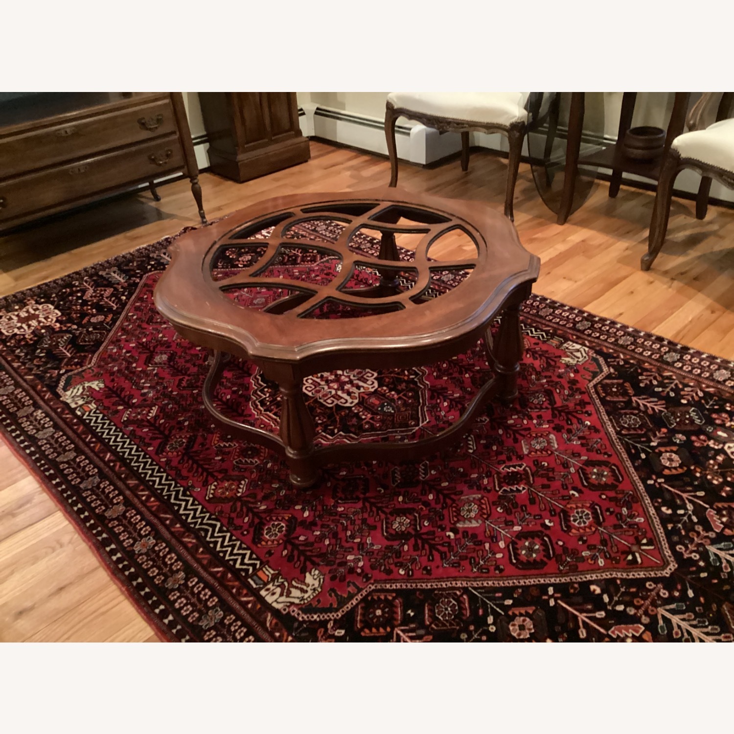 Dark Brown Wood Coffee Table - image-2