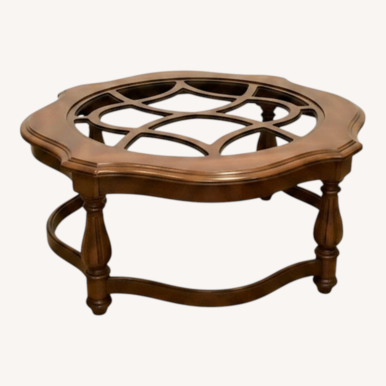 Dark Brown Wood Coffee Table - image-0