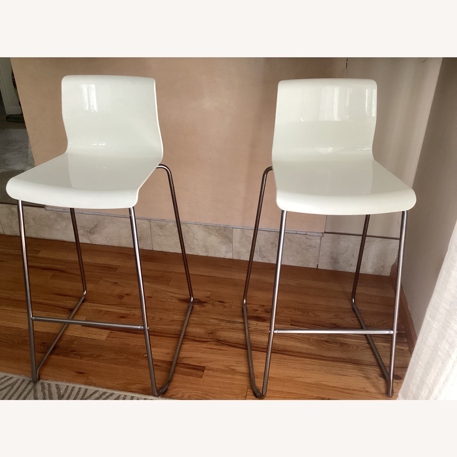 IKEA Resin White Stools - image-2