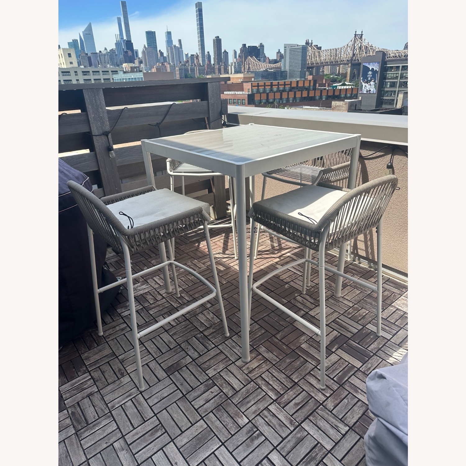 IKEA Sergeron Light Gray Metal Patio Furniture - image-1