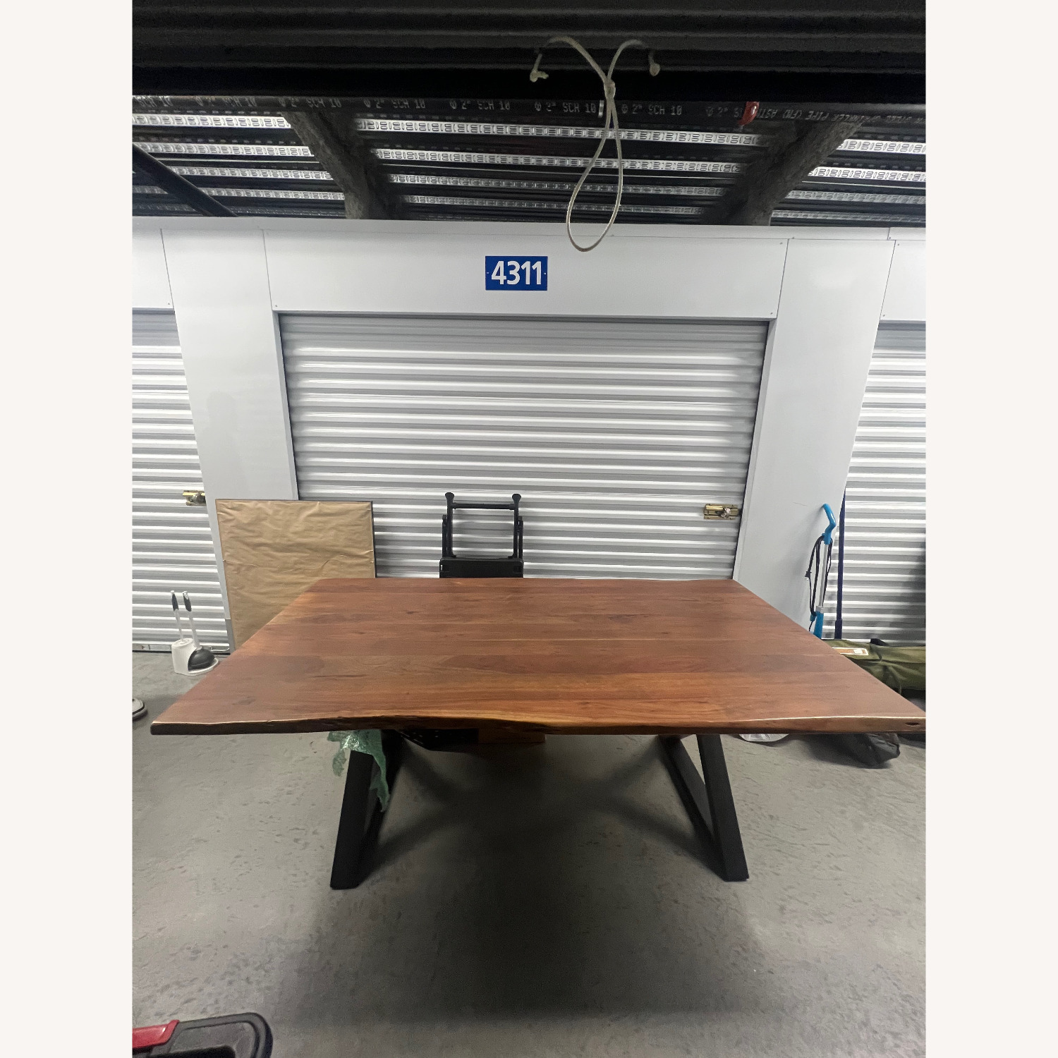 German Live Edge Black Walnut Dining Table - image-1