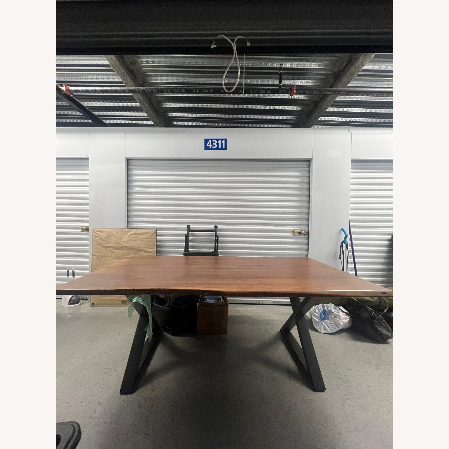 German Live Edge Black Walnut Dining Table - image-2