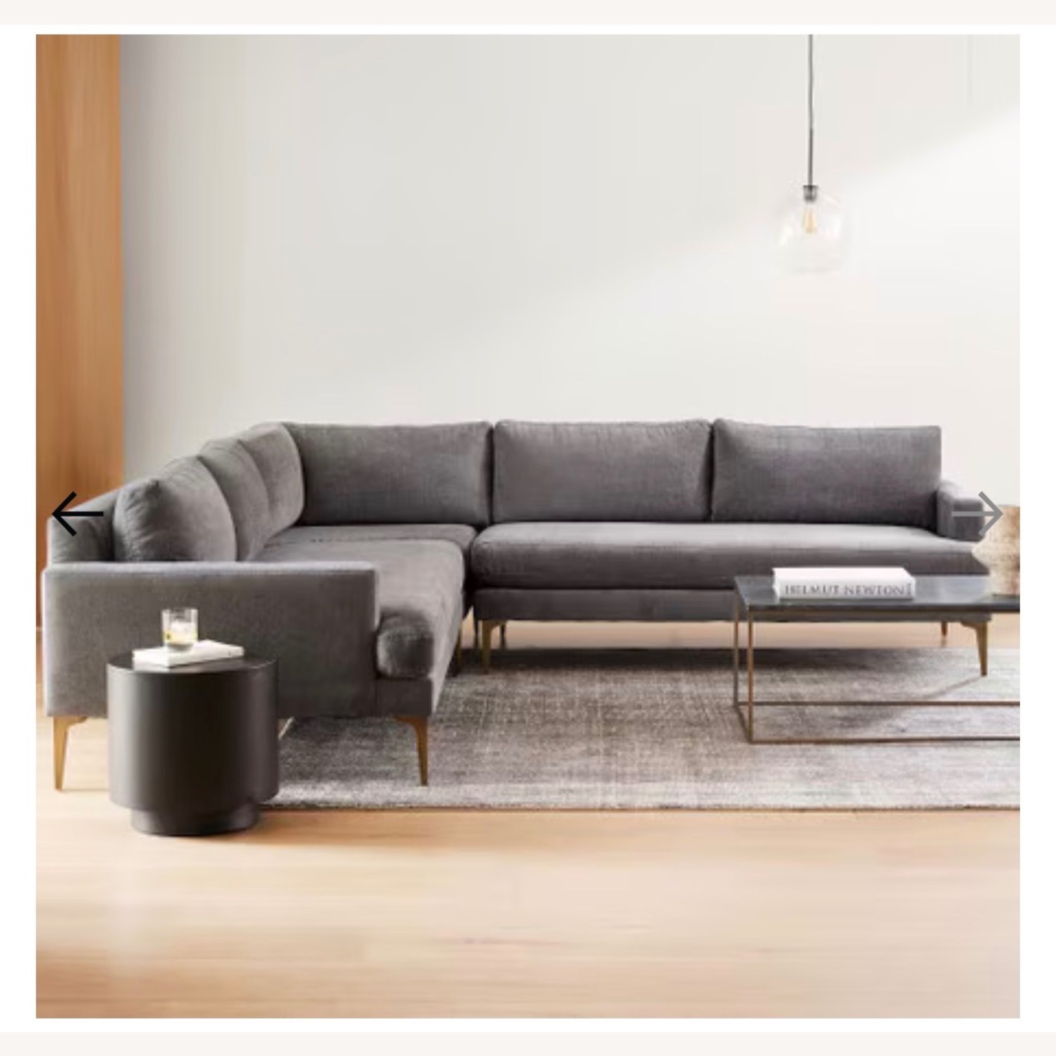 West Elm Andes 3 piece Sectional with Ottoman  - image-3