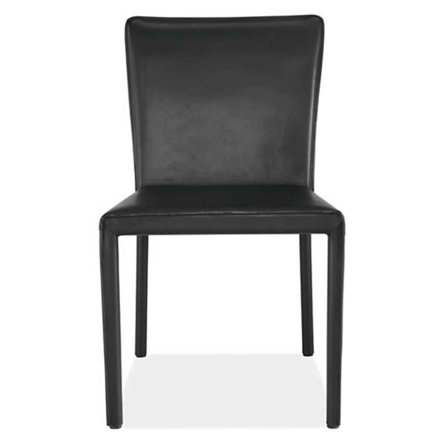 4 Room & Board Black Leather Dining Chairs - image-5