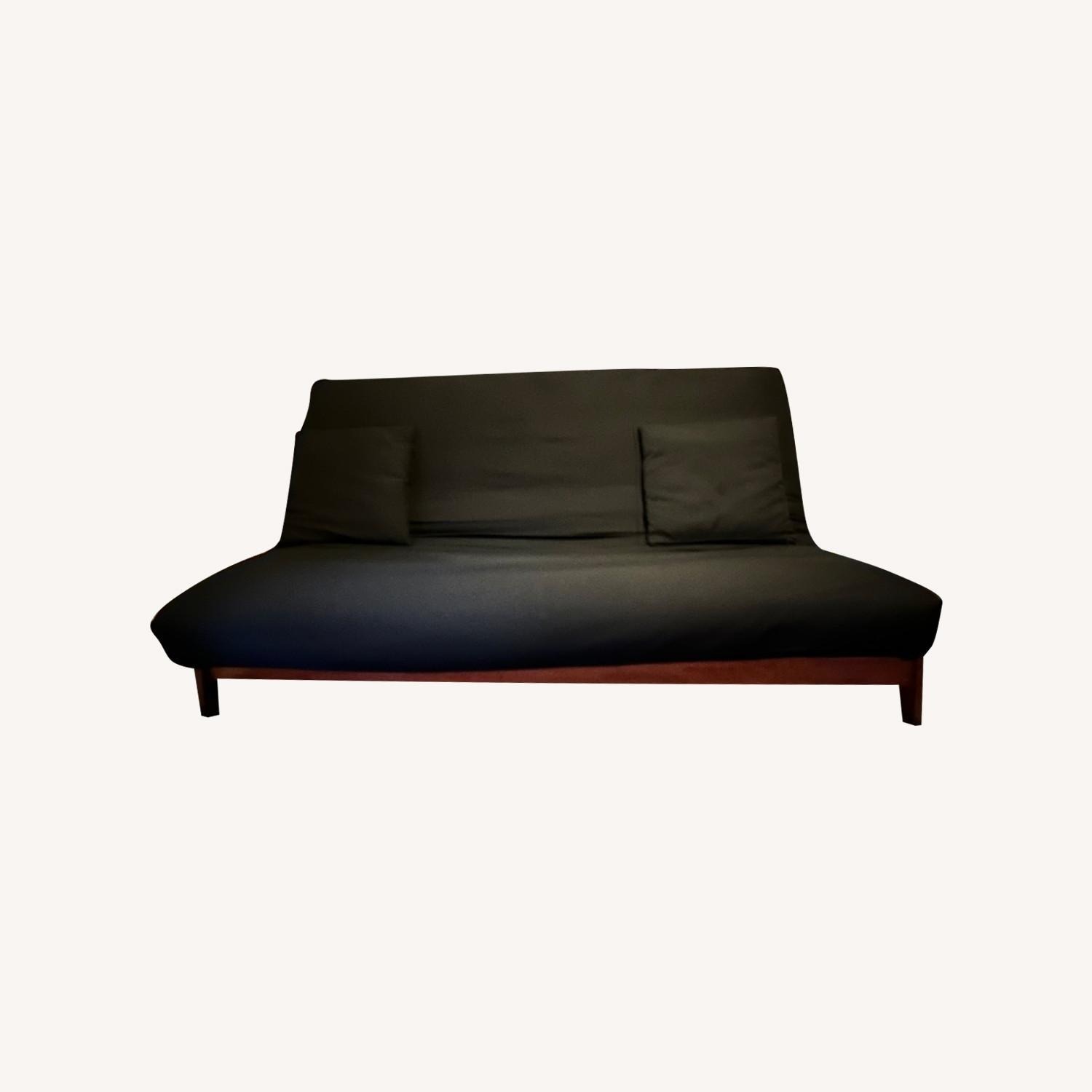 Strata Furniture Black Wood Futon - image-1