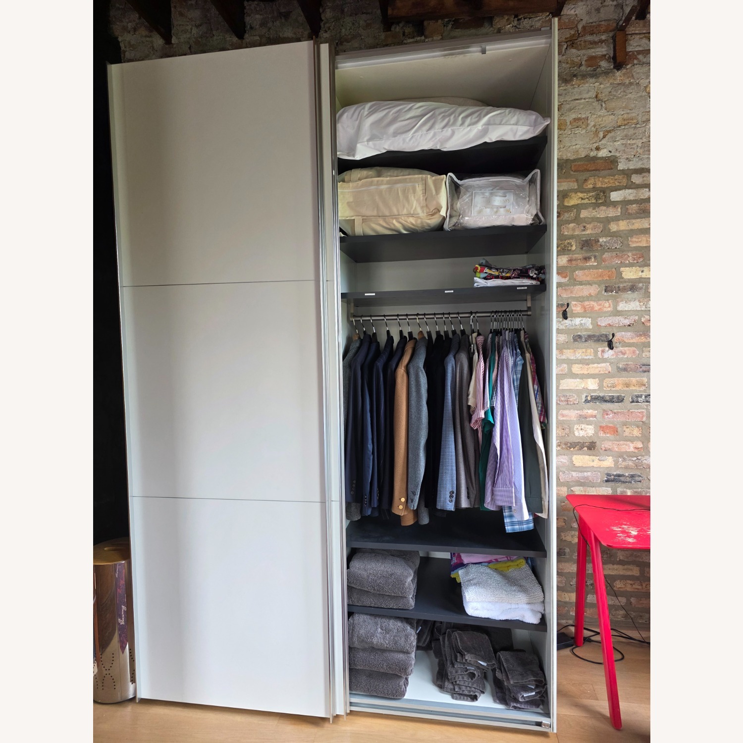 White Lacquer Armoire - image-3
