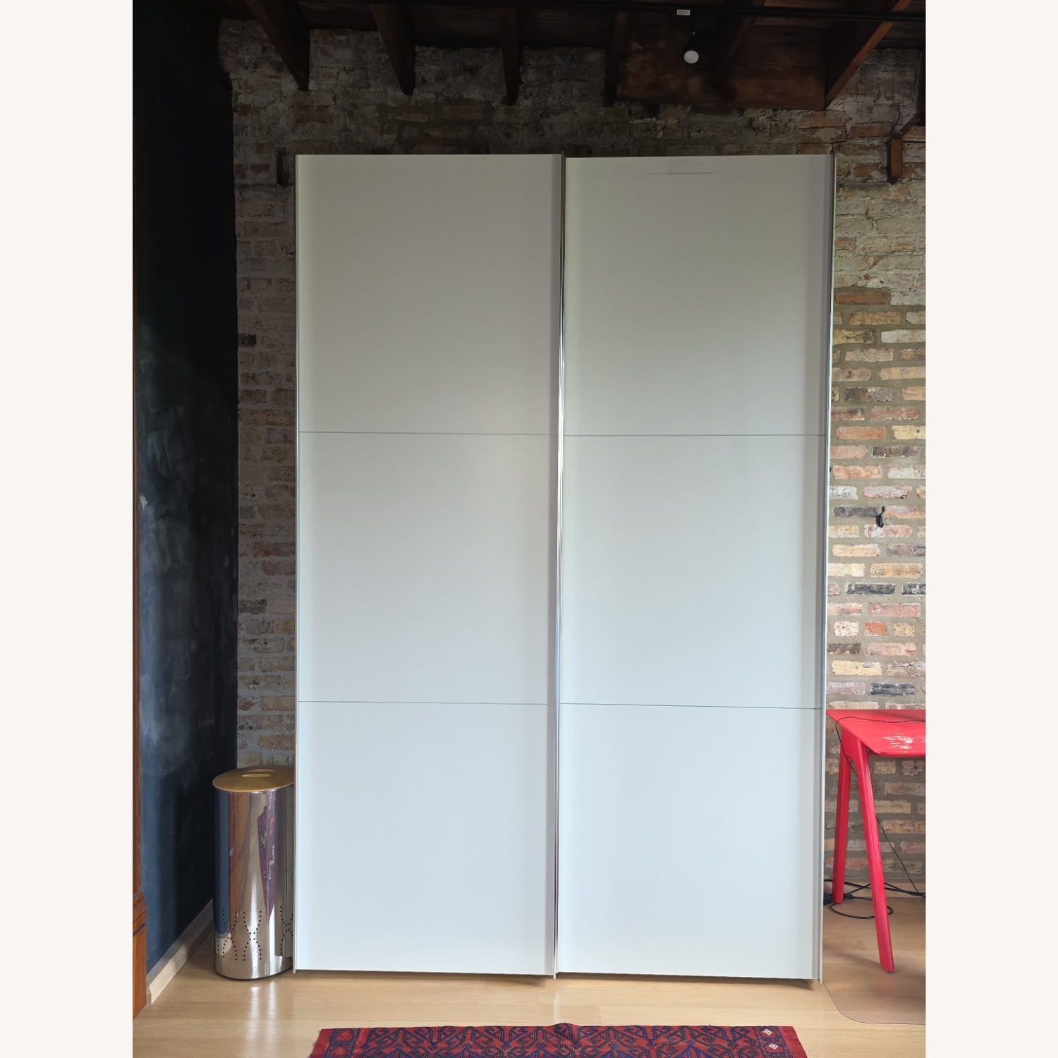 White Lacquer Armoire - image-1