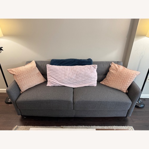 Used Zinus Ricardo Dark Gray Fabric 3+ Seater Sofa for sale on AptDeco