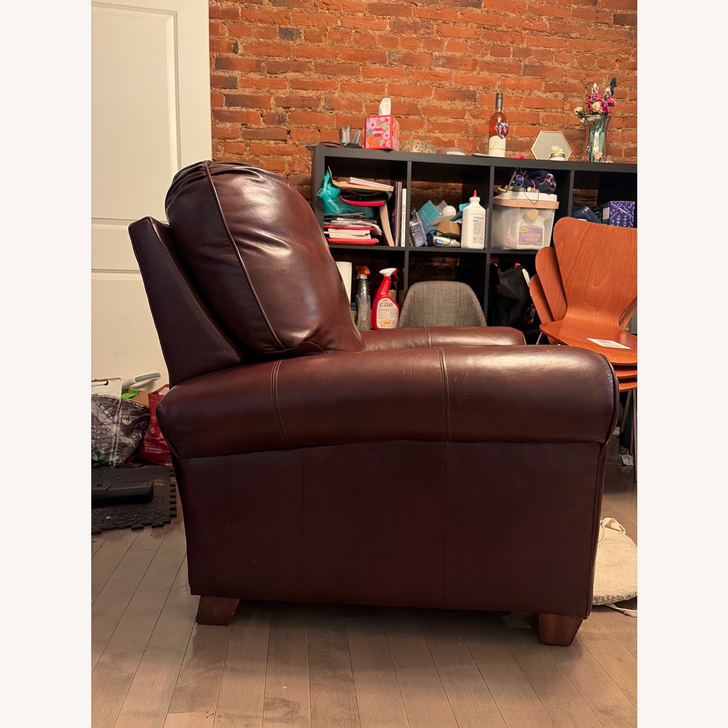 Flexsteel Dark Brown Leather Recliner - image-3