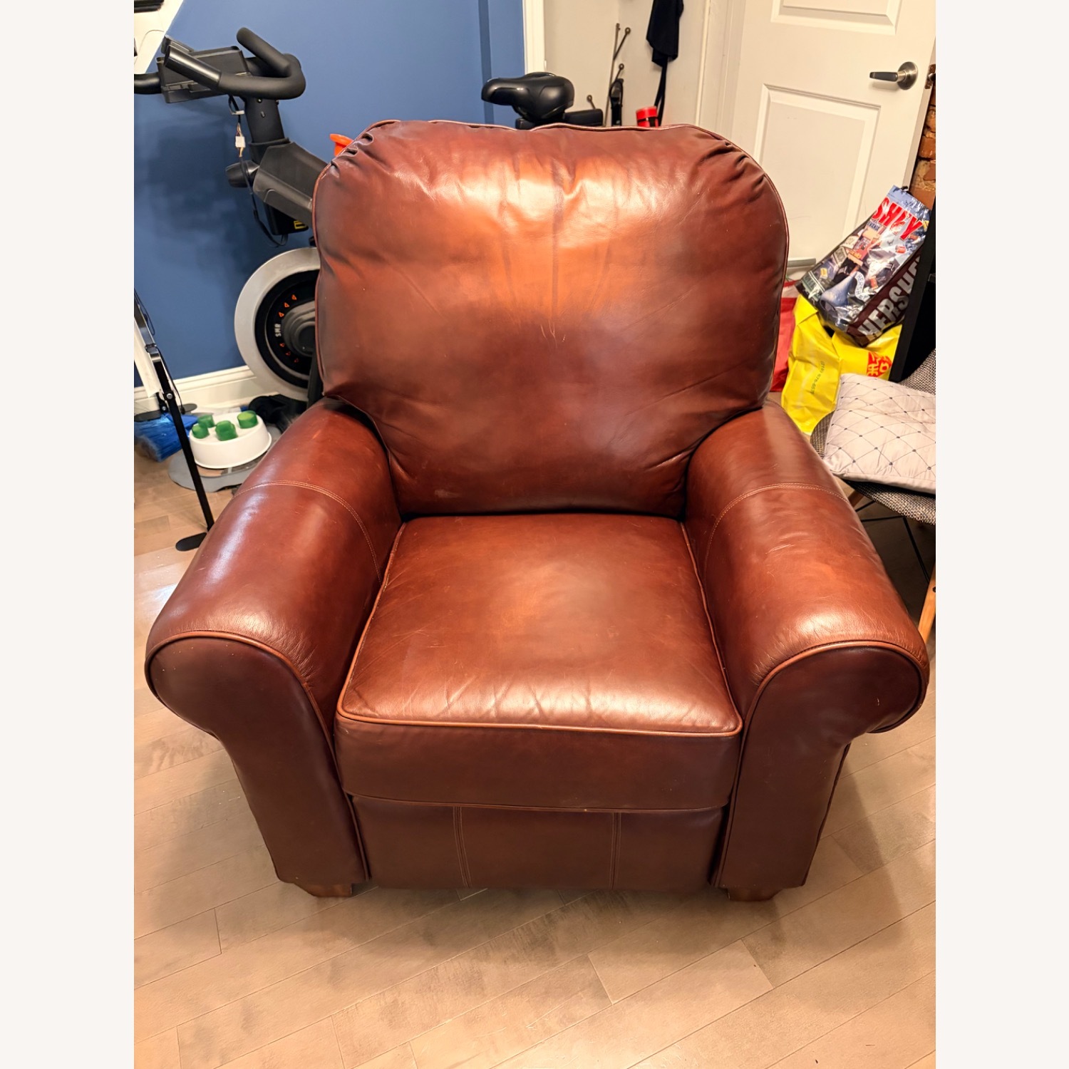 Flexsteel Dark Brown Leather Recliner - image-2