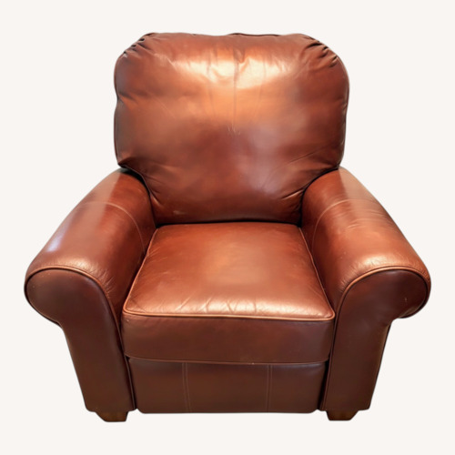 Used Flexsteel Dark Brown Leather Recliner for sale on AptDeco