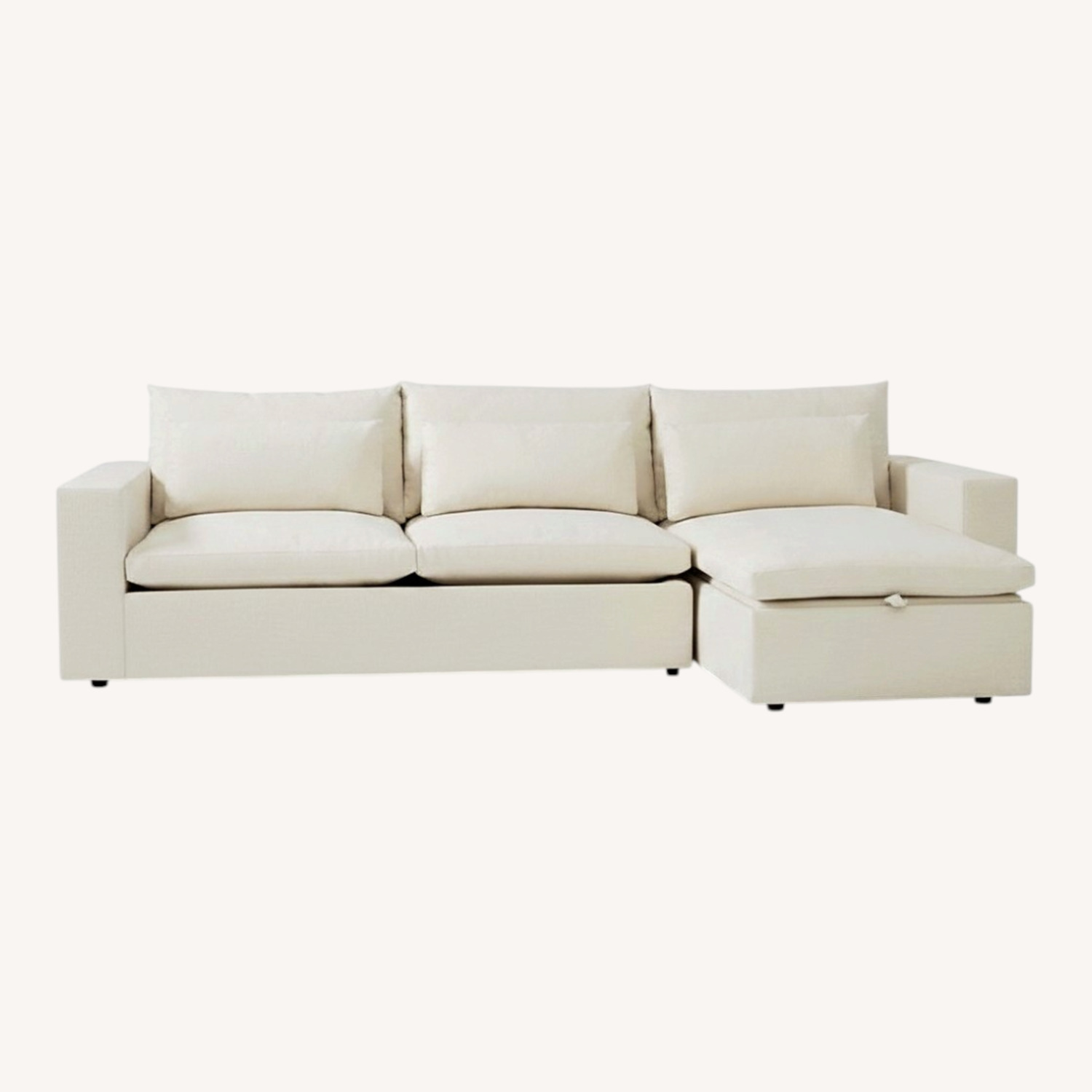 West Elm Harmony Modular 2 Piece Sleeper Sectional with Storage - image-0