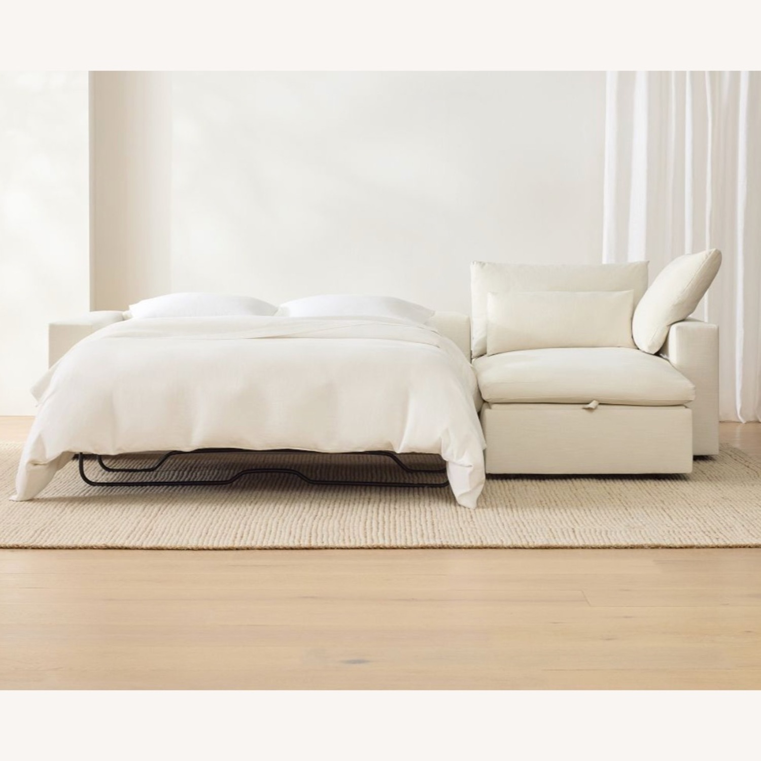 West Elm Harmony Modular 2 Piece Sleeper Sectional with Storage - image-4