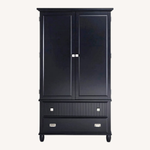 Used Bob's Discount Furniture Spencer Black Armoire for sale on AptDeco