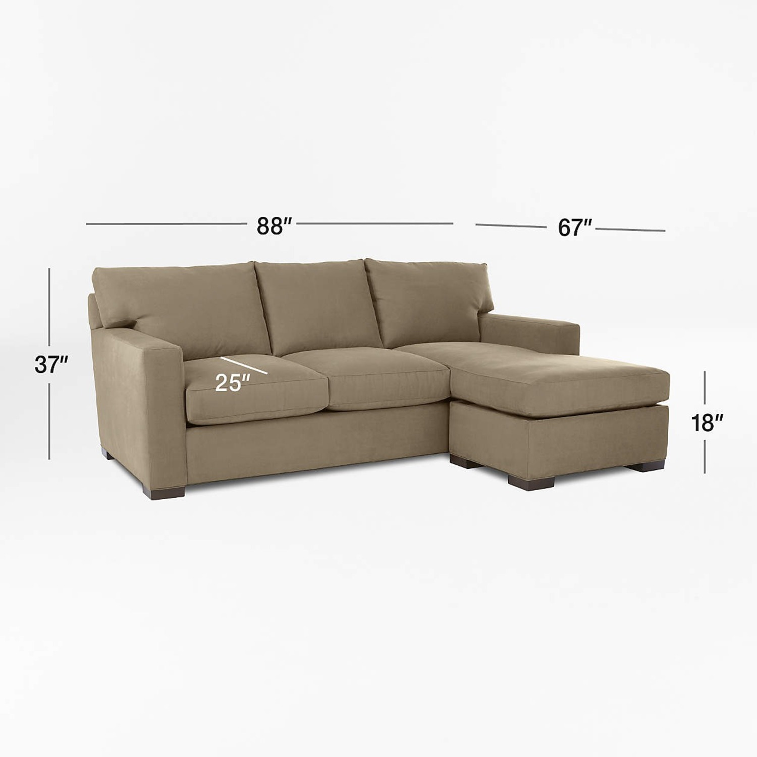 Crate & Barrel Axis Sectional Sofa - image-4