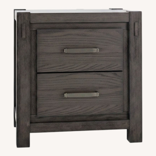 Used Raymour & Flanigan Rockwell Dark Brown Nightstands for sale on AptDeco