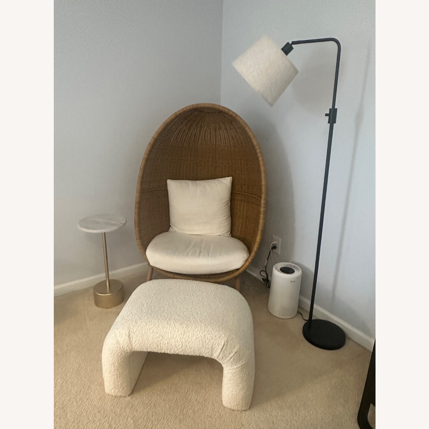 Crate & Barrel Martini Small Upholstered Ottoman by Leanne Ford - image-2