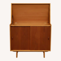 Vintage Mid Century Modern Teak Secretary Desk