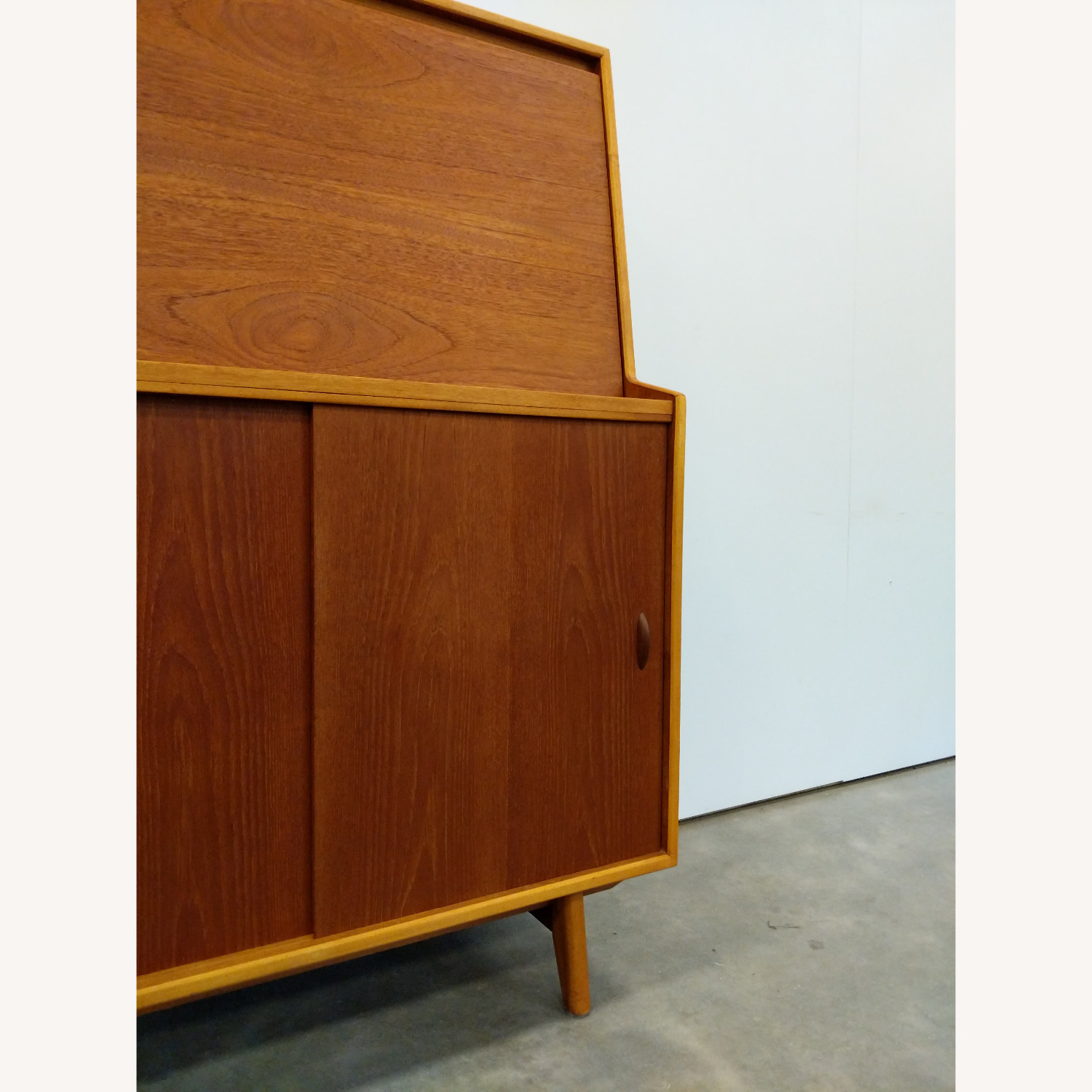 Vintage Mid Century Modern Teak Secretary Desk - image-7