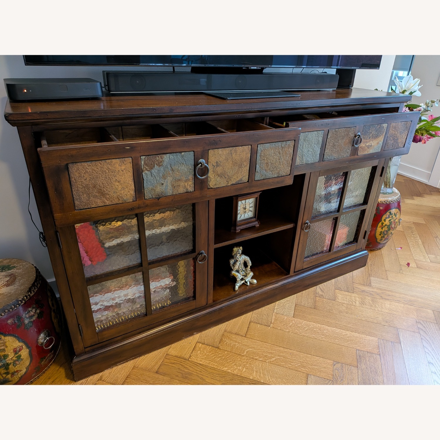 Sunny Designs Dark Brown Wood Sideboard - image-2