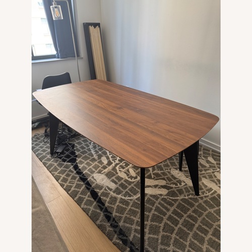 Used Hoek Home Dark Brown Wood Dining Set for sale on AptDeco