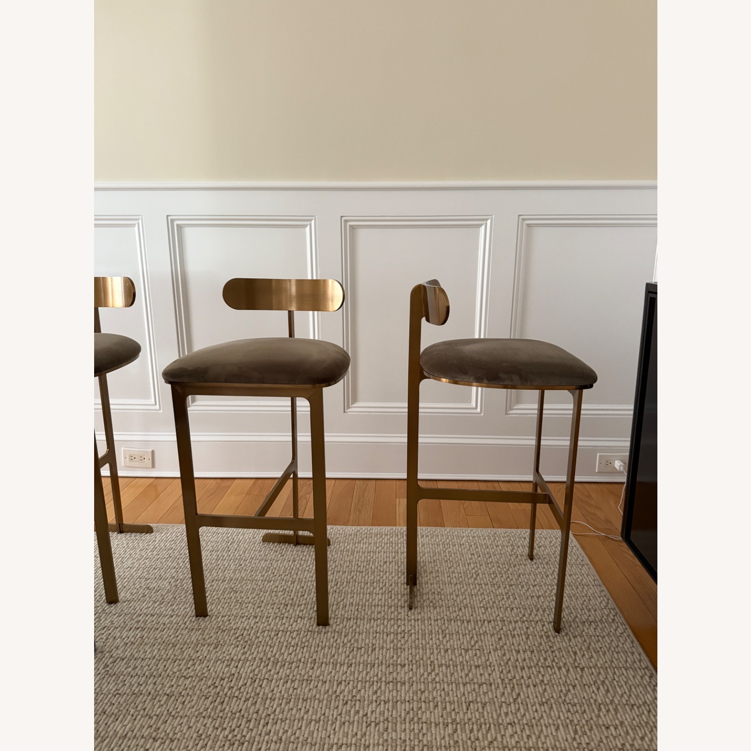 Brushed Brass Counter Stools - image-2