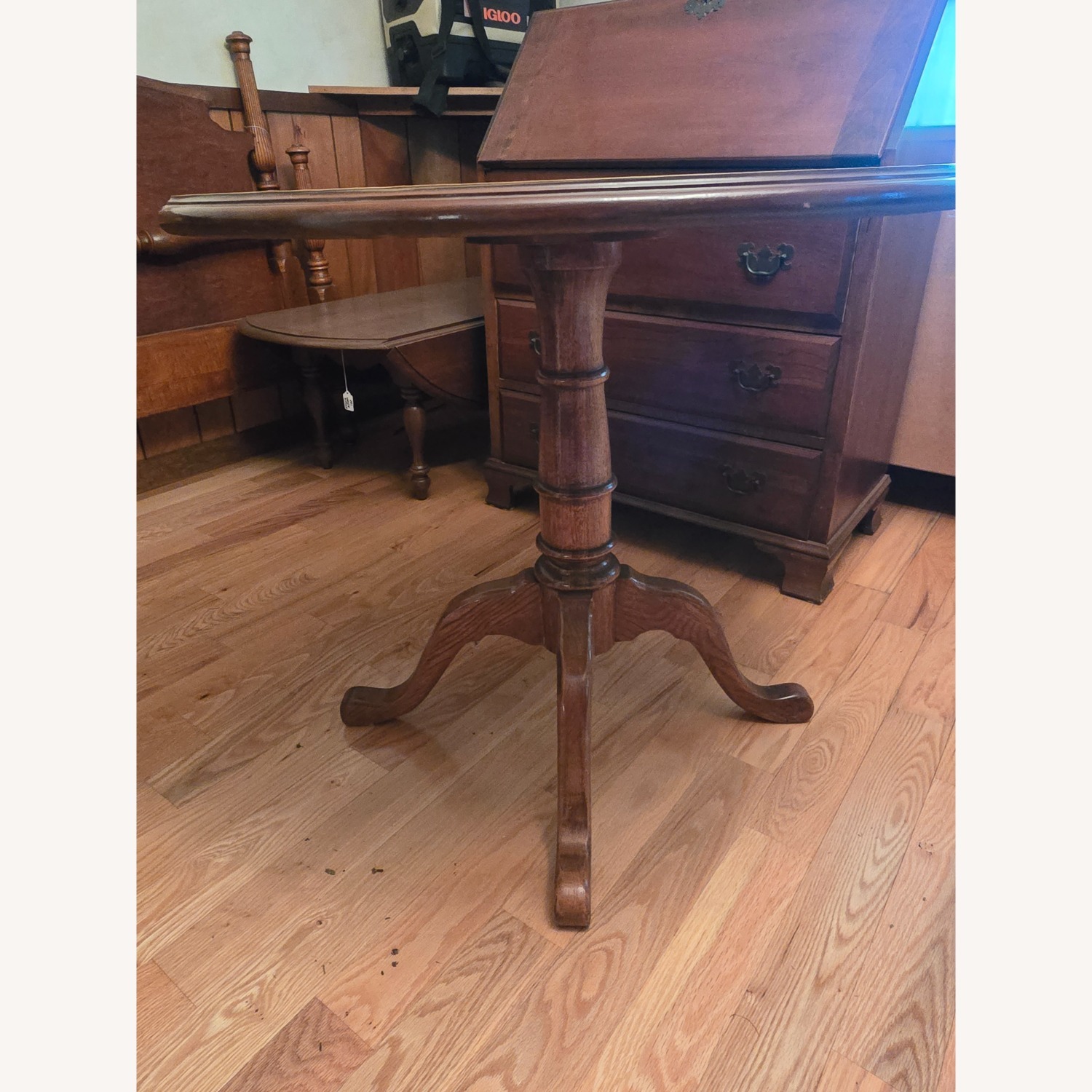 Ethan Allen Dark Brown Wood Table - image-3