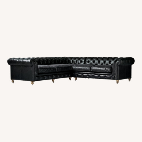 Used Kensington Leather Corner Sectional for sale on AptDeco