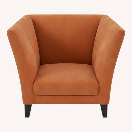 Used Flexsteel Orange Fabric Armchair for sale on AptDeco