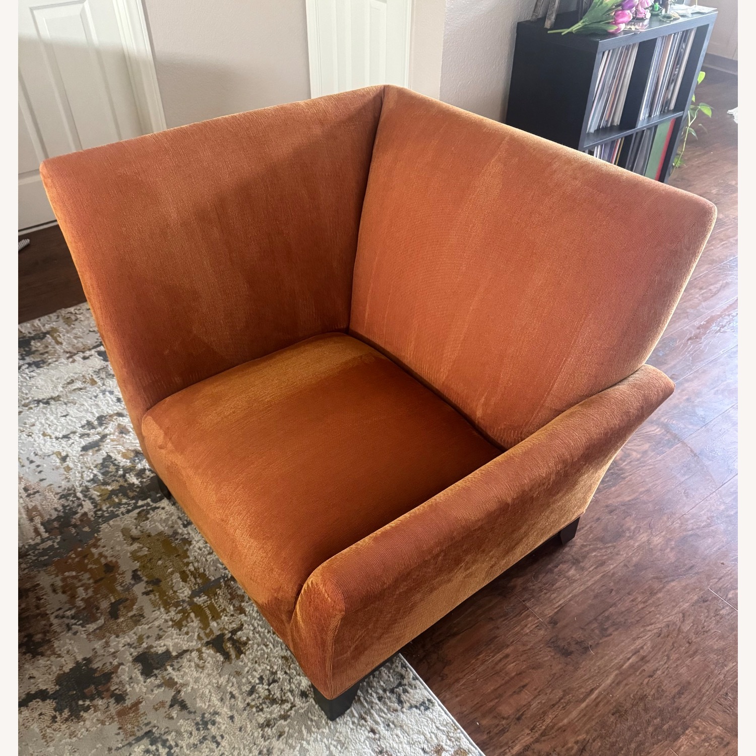 Flexsteel Orange Fabric Armchair - image-1