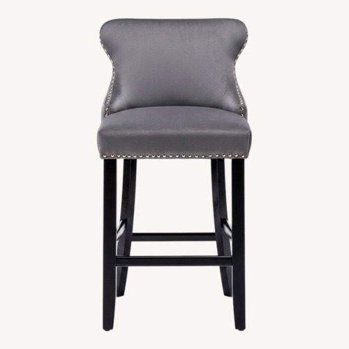 Used Light Gray Velvet Stools for sale on AptDeco