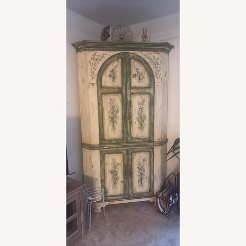 Used Habersham Furniture Green Wood Armoire for sale on AptDeco