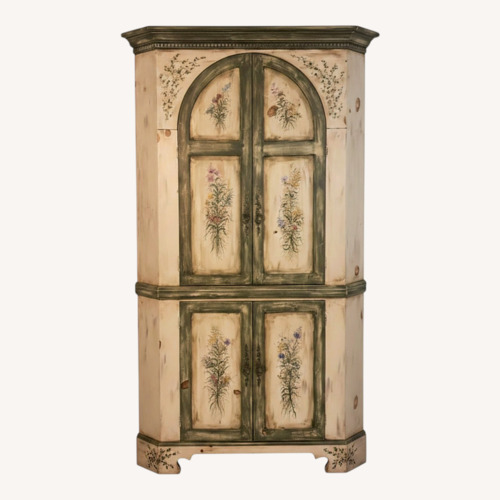 Used Habersham Furniture Green Wood Armoire for sale on AptDeco