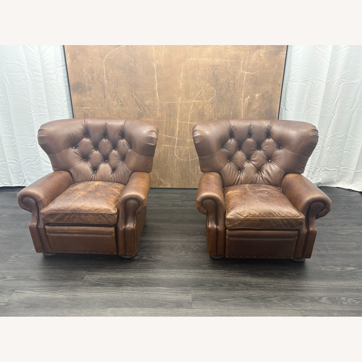 Restoration Hardware Churchill Leather Recliner – Set of 2 - image-25